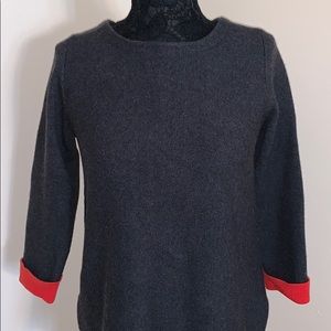 NANETTE LEPORE Red and Grey Sweater